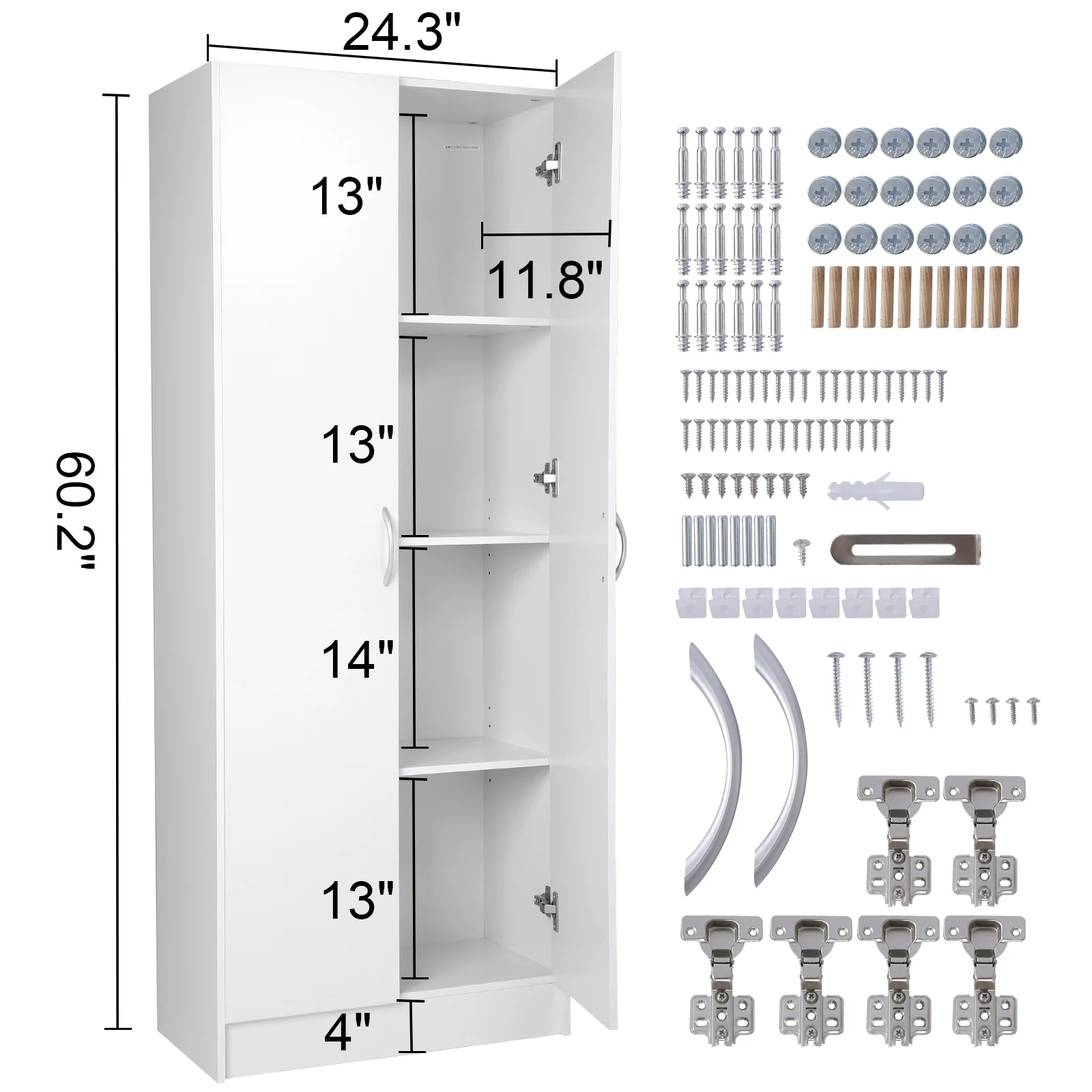 Dining Room Cabinet, 60" High Food Storage Unit - Image 2
