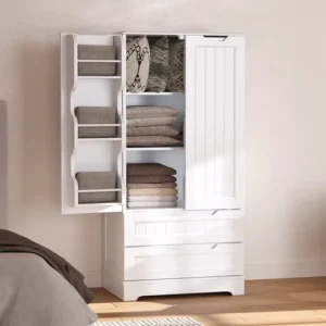 47" H Pantry Cabinet with 2 Doors and 2 Drawer